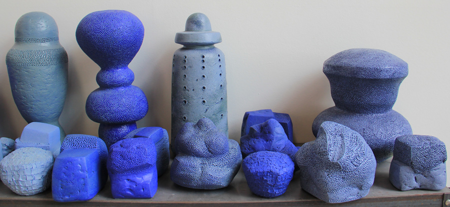 Photo sculptures résonances bleues