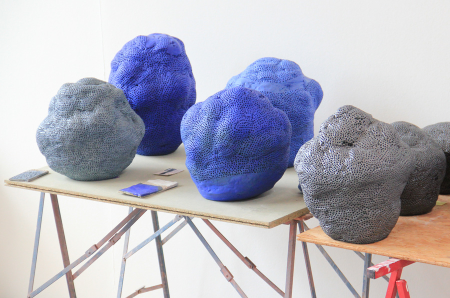 Photo sculptures r&eacute;sonances bleues