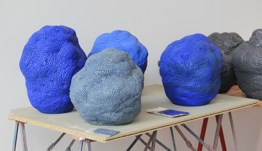 Photo sculptures r&eacute;sonances bleues